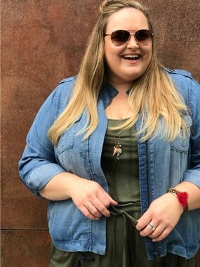 PLUS SIZE TENCEL UTILITY JACKET